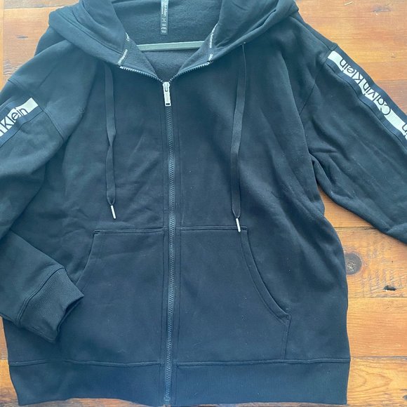 CALVIN KLEIN PERFORMANCE BLACK FULL ZIP SWEATSHIRT HOODIE JACKET SZ 1X NWT - Picture 4 of 10